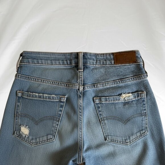 Hollister High Rise Mom Jeans Women 5R W27 L27 Blue  Stretch - Picture 6 of 7
